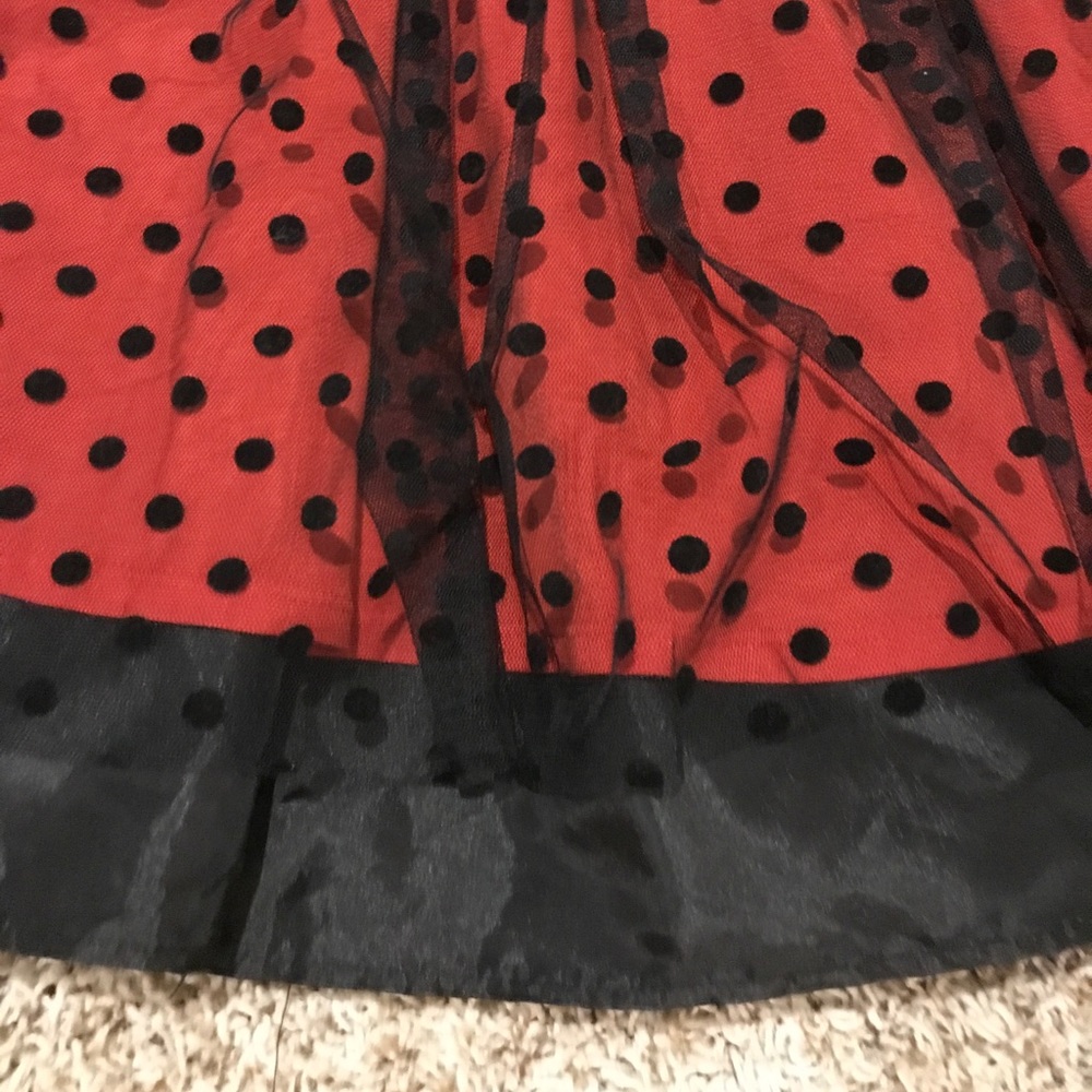 Girls bright Red Christmas Dress - Picture 3 of 5